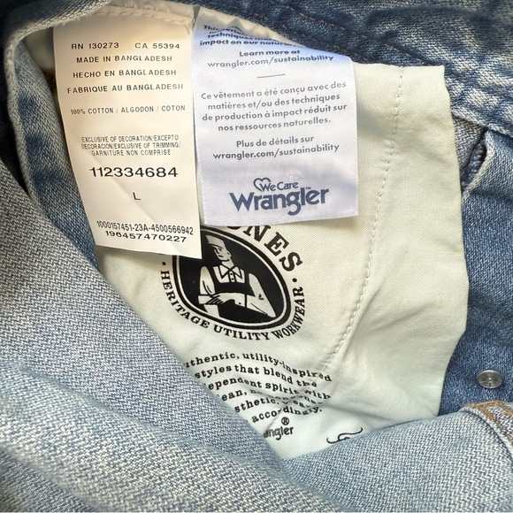 Wrangler Casey Jones Denim Overall - In Control Size L Brand New - Picture 14 of 16